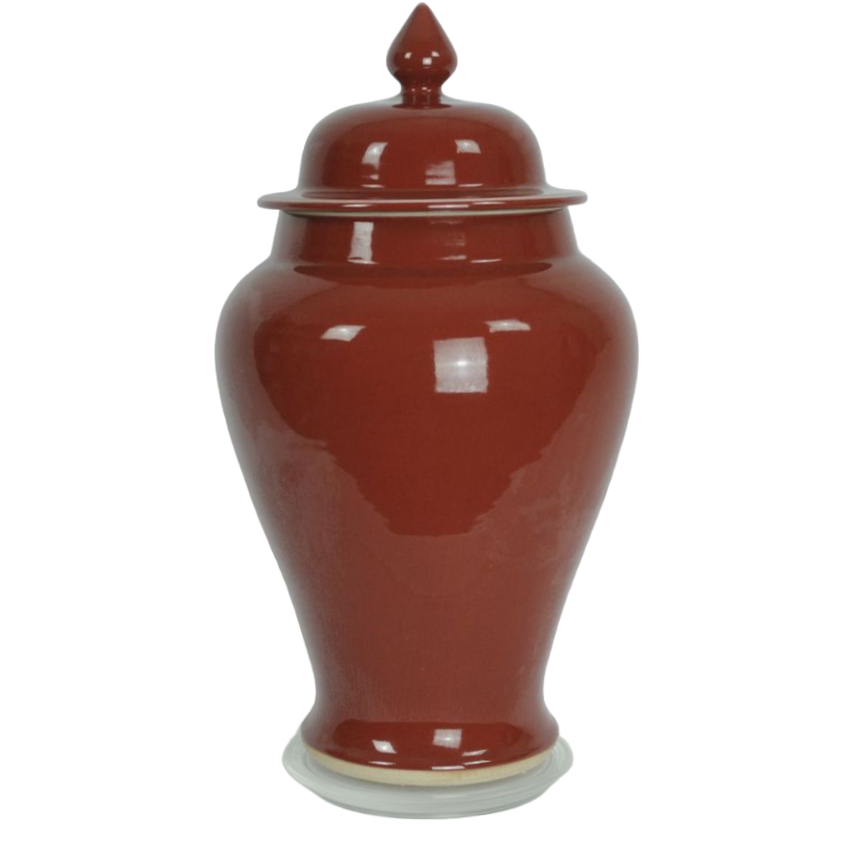 Jingdezhen Temple Jar, Oxblood