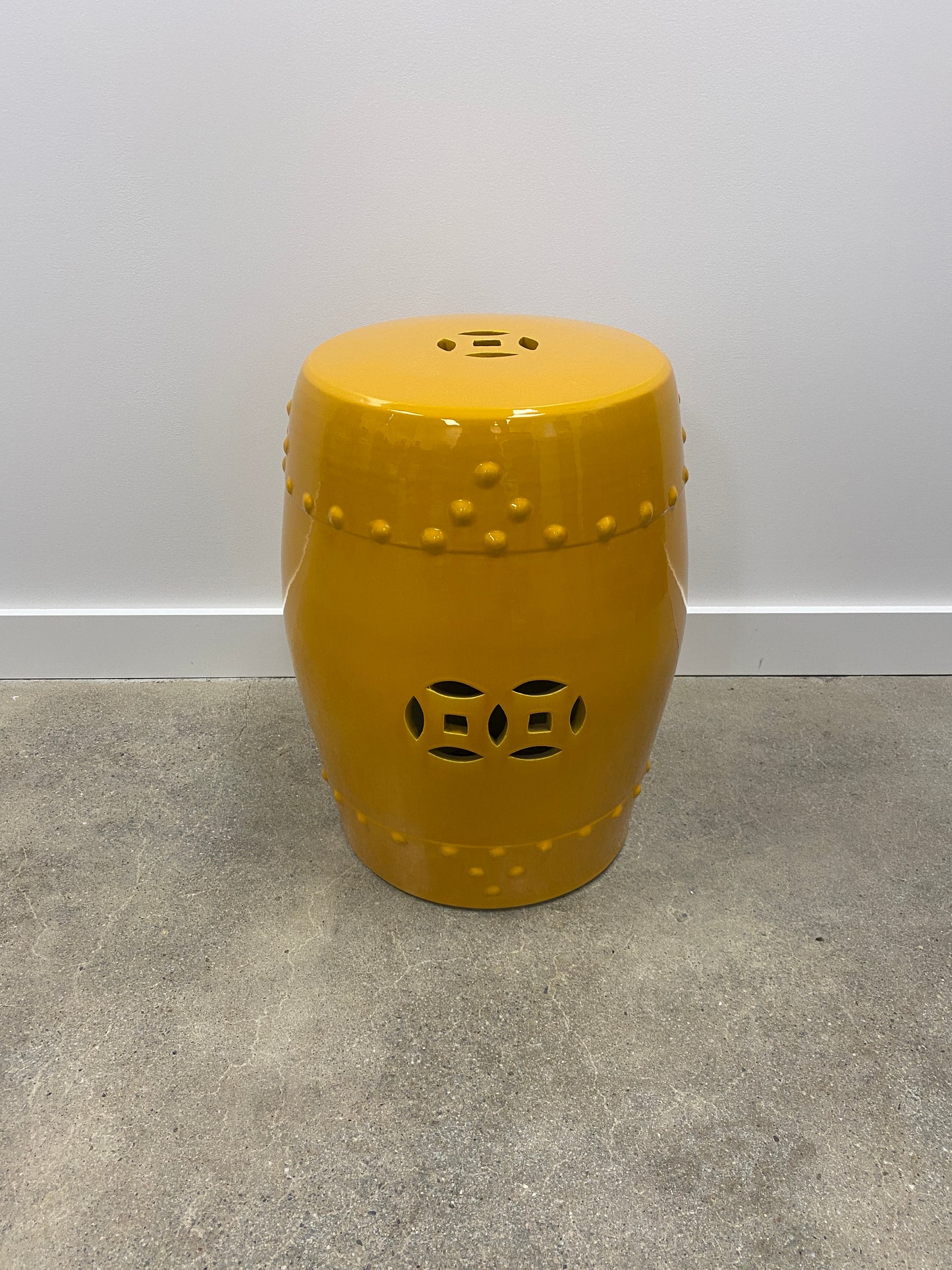 Jingdezhen Garden Stool, Yellow Gold