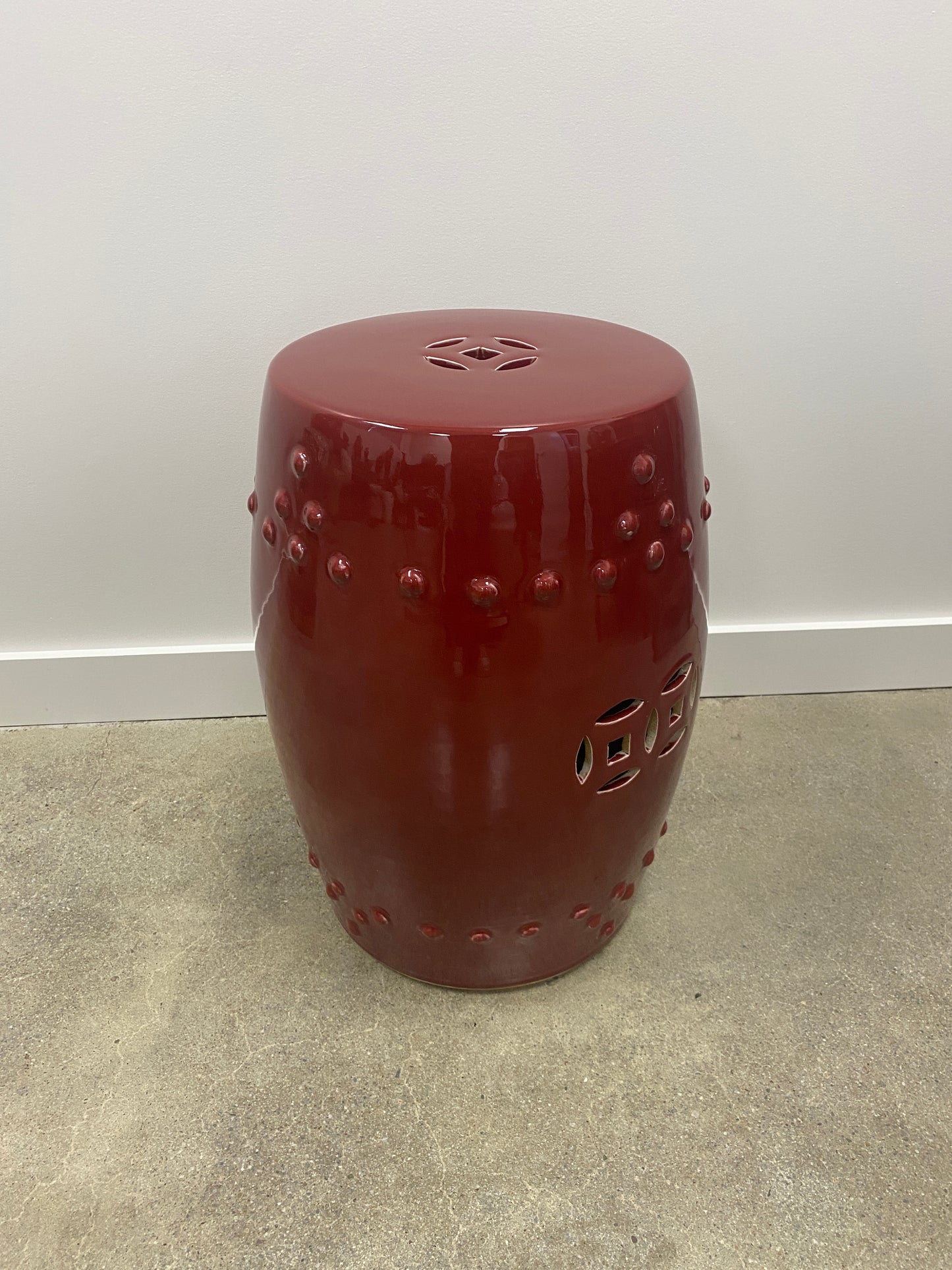 Jingdezhen Garden Stool, Oxblood