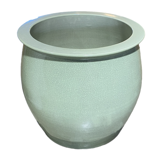 21" Celadon Crackle Planter