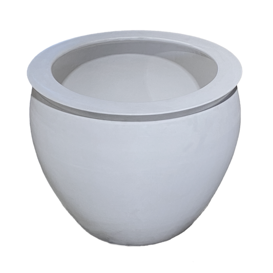 18" Matte White Planter