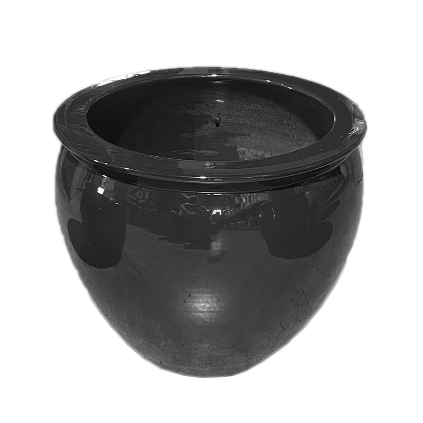 19" Mirror Black Planter